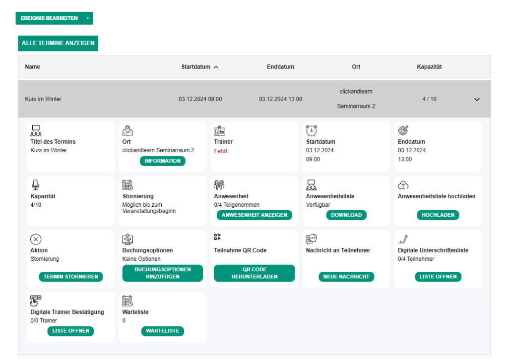 Veranstaltungsmanagement Software Übersicht